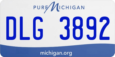 MI license plate DLG3892