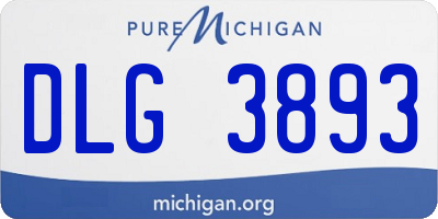 MI license plate DLG3893