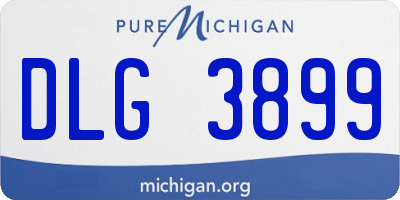 MI license plate DLG3899