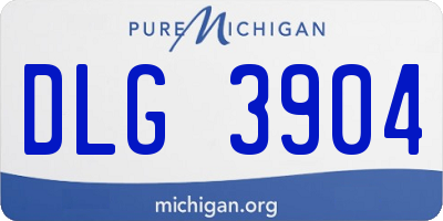 MI license plate DLG3904