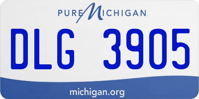 MI license plate DLG3905