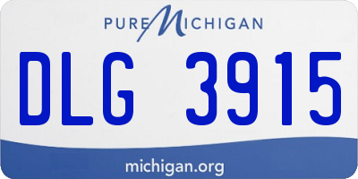 MI license plate DLG3915