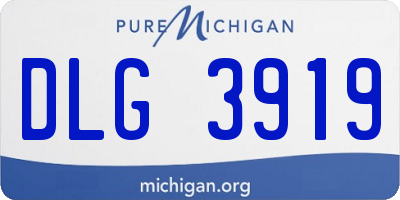 MI license plate DLG3919