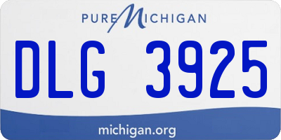 MI license plate DLG3925
