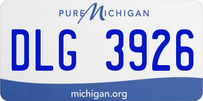 MI license plate DLG3926