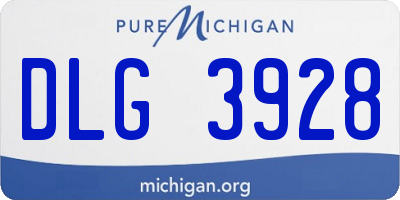 MI license plate DLG3928