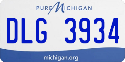 MI license plate DLG3934