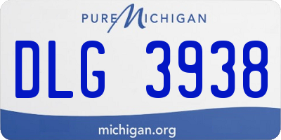 MI license plate DLG3938
