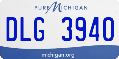 MI license plate DLG3940