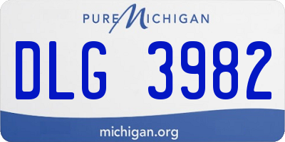 MI license plate DLG3982