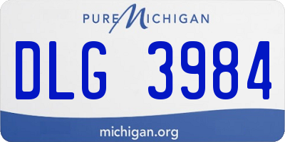 MI license plate DLG3984