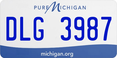 MI license plate DLG3987
