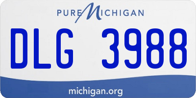 MI license plate DLG3988