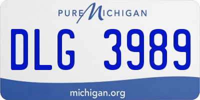 MI license plate DLG3989