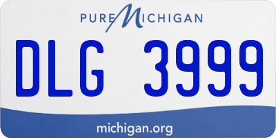 MI license plate DLG3999