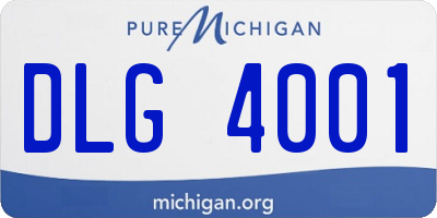 MI license plate DLG4001
