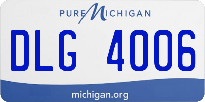 MI license plate DLG4006