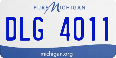 MI license plate DLG4011
