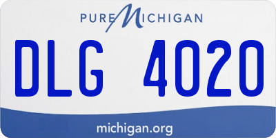 MI license plate DLG4020