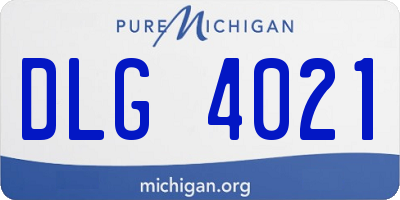 MI license plate DLG4021