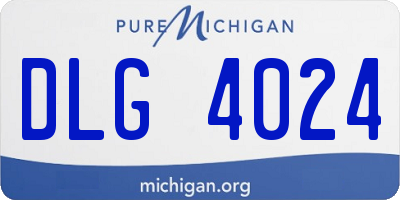 MI license plate DLG4024