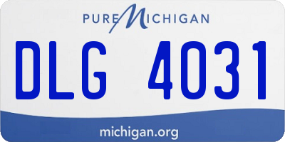 MI license plate DLG4031