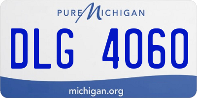 MI license plate DLG4060