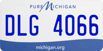 MI license plate DLG4066