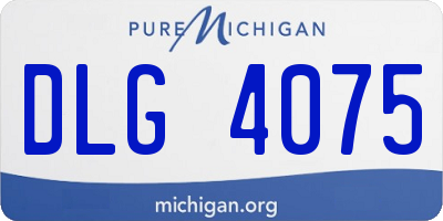 MI license plate DLG4075