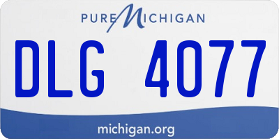MI license plate DLG4077
