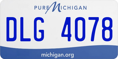 MI license plate DLG4078