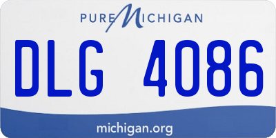 MI license plate DLG4086