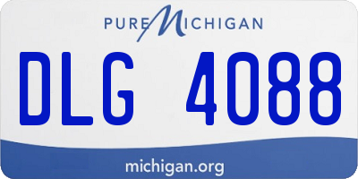MI license plate DLG4088