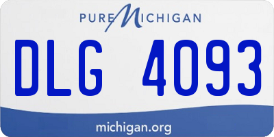 MI license plate DLG4093