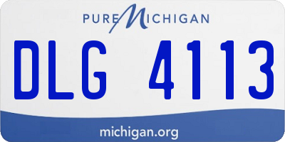 MI license plate DLG4113