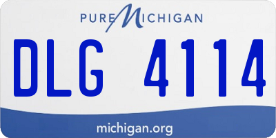 MI license plate DLG4114