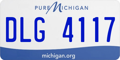 MI license plate DLG4117