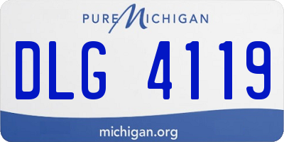 MI license plate DLG4119