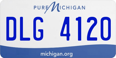 MI license plate DLG4120