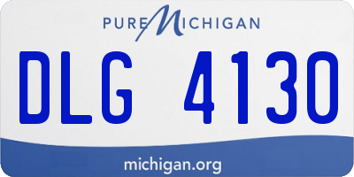 MI license plate DLG4130