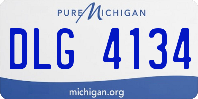 MI license plate DLG4134