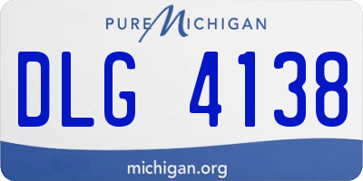MI license plate DLG4138