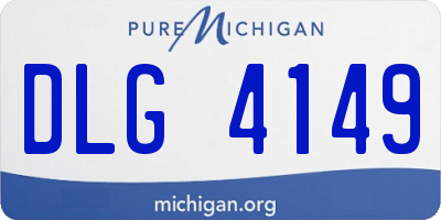 MI license plate DLG4149