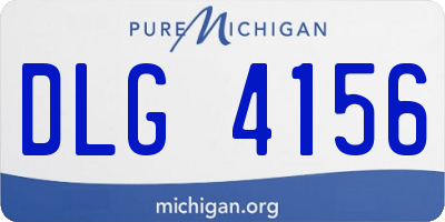 MI license plate DLG4156