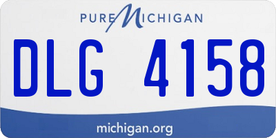 MI license plate DLG4158