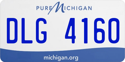 MI license plate DLG4160