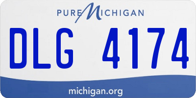 MI license plate DLG4174