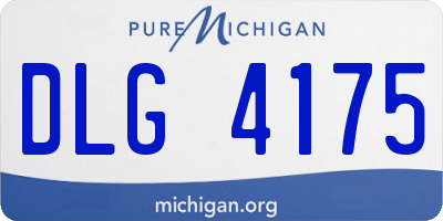 MI license plate DLG4175