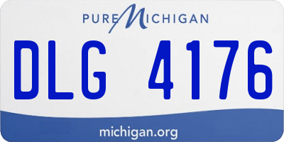 MI license plate DLG4176