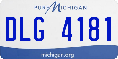 MI license plate DLG4181